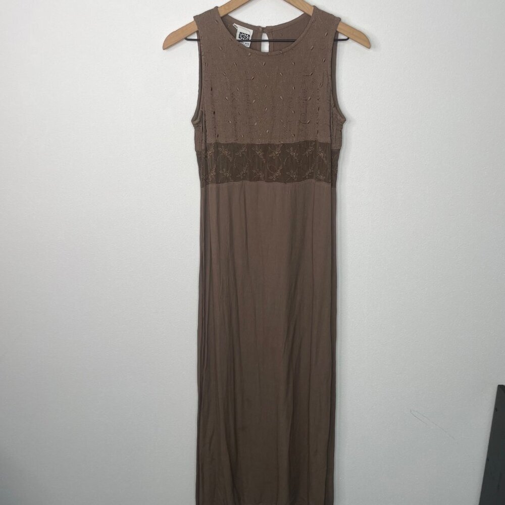 Johnny Was Maxi Dress Womens Size XS Brown Vintage Prairie Cottagecore‎